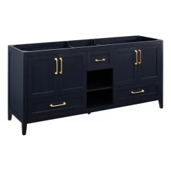 72" Burfield Double Vanity For Rectangular Undermount Sinks - Midnight Navy Blue -Home-Bathroom 466037 burfield vanity midnight navy blue 72 angle MV60 1