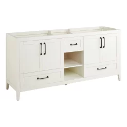 72" Burfield Double Vanity - White - Vanity Cabinet Only