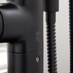 Lentz Freestanding Tub Faucet - Knob Handle -Home-Bathroom 466445 Lentz freestanding tub faucet MB badge Detail200