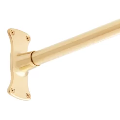 Straight Solid Brass Shower Curtain Rod -Home-Bathroom 466514 straight rod BG 48 flange MV70