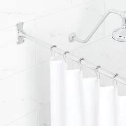 Straight Solid Brass Shower Curtain Rod -Home-Bathroom 466735 straight rod CP 48 Beauty10