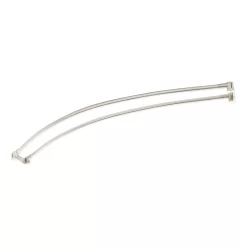 Curved Double Solid Brass Shower Curtain Rod -Home-Bathroom 466777 double curve rod BN 60 full rod MV60 scaled