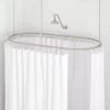 Oval Solid Brass Shower Curtain Rod