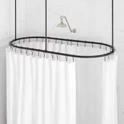 Oval Solid Brass Shower Curtain Rod -Home-Bathroom 466787 oval rod MB 30x60 Beauty10 scaled
