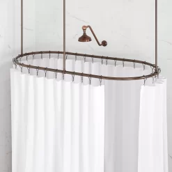 Oval Solid Brass Shower Curtain Rod -Home-Bathroom 466788 oval rod ORB 30x60 Beauty10 scaled