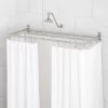 D-Shaped Solid Brass Shower Curtain Rod