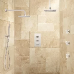 Ryle Dual Wall-Mount & Rainfall Shower System With Hand Shower & Body Sprays