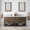 72" Olsen Double Console Vanity Undermount Sinks - Ash Brown