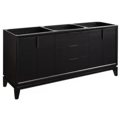 72" Talyn Mahogany Double Vanity - Black - Vanity Cabinet Only