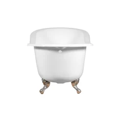61" Callaway Cast Iron Clawfoot Tub - Tap Deck, No Holes - Ball & Claw Feet -Home-Bathroom 475639 Callaway tub WH ball claw ft BN TD 61 side MV90 scaled