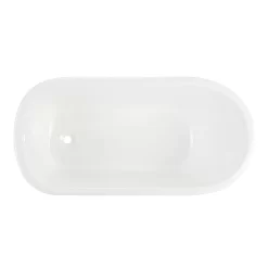 53" Carine Cast Iron Swedish Slipper Tub Rolled Rim - Ball & Claw Feet -Home-Bathroom 475686 Carine tub WH ball claw feet CP RR 53 top MV100 scaled