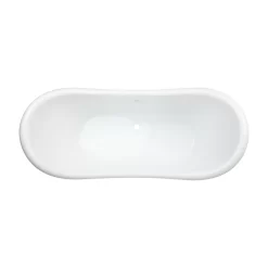 69" Rosalind Acrylic Clawfoot Tub - Roll Top - Imperial Feet -Home-Bathroom 475769 Rosalind tub WH imperial ft BN RR 69 top MV100 scaled