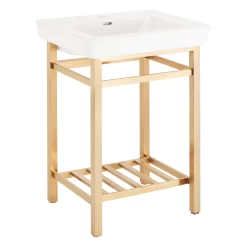 26" Halyard Console Sink With Traditional Top -Home-Bathroom 476413 Halyard console sink stand BG angle MV60 scaled