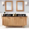 72" Osa Teak Double Vanity For Rectangular Undermount Sink - Natural Teak