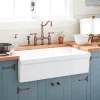 36" Gallo 80/20 Offset Double-Bowl Fireclay Farmhouse Sink - White