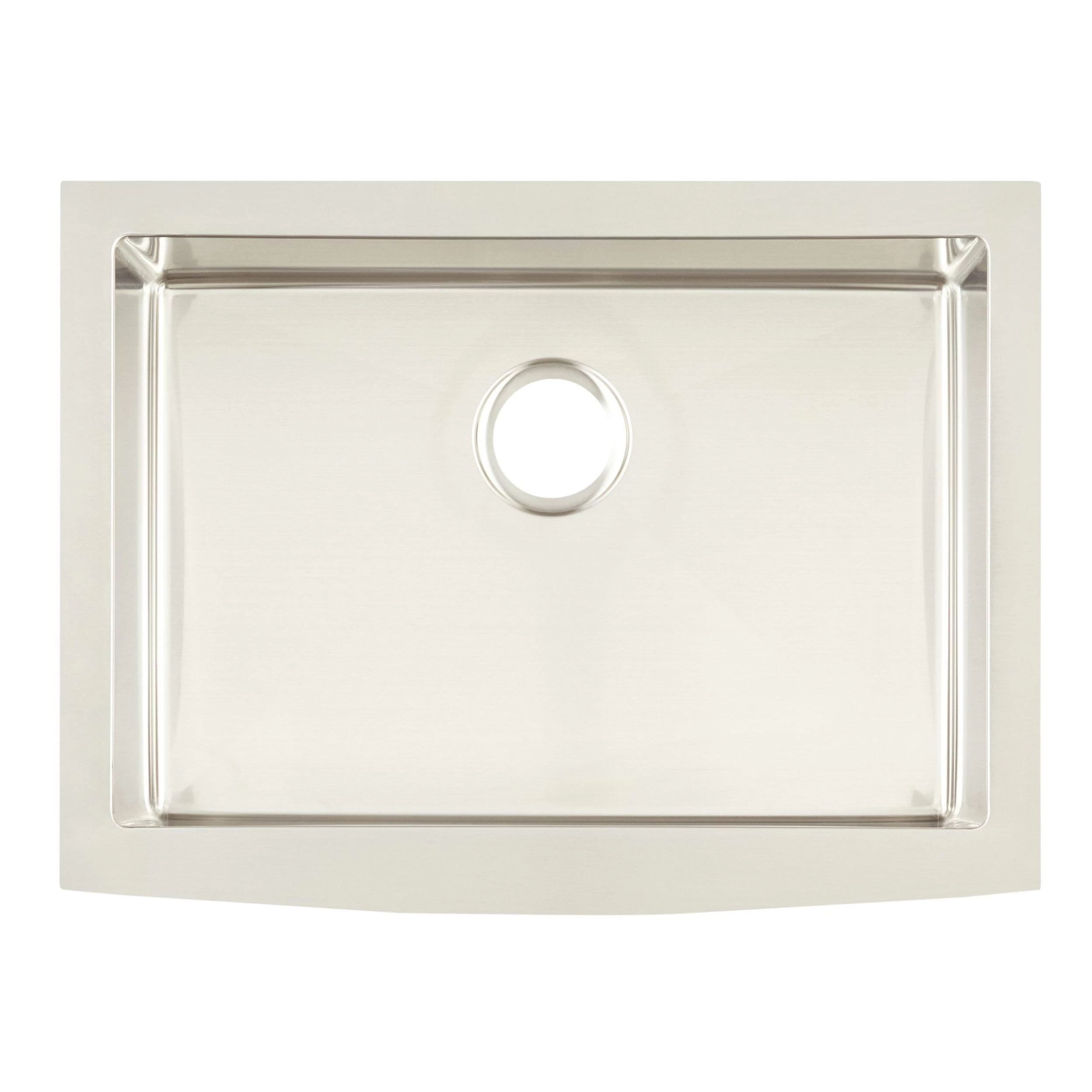 30" Fournier Stainless Steel Farmhouse Sink - Curved Apron 4 30" Fournier Stainless Steel Farmhouse Sink - Curved Apron - Image 4