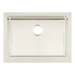 27" Hazelton Stainless Steel Farmhouse Sink 12 27" Hazelton Stainless Steel Farmhouse Sink -Home-Bathroom 478437 Hazelton fh sink SS 27 top MV90
