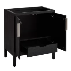 30" Manolin Vanity - Arcadian Black - Vanity Cabinet Only -Home-Bathroom 478442 manolin vanity arcadian black 30 no top open MV70 scaled