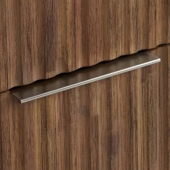 48" Manolin Vanity For Left Offset Rect Undermount Sink - Aged Auburn - Carrara Marble Widespread -Home-Bathroom 478445 manolin vanity aged auburn 72 no top SNdrawer Detail190 2