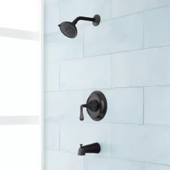 Key West Pressure Balance Tub And Shower System - Matte Black