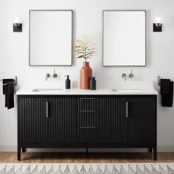 72" Manolin Vanity For Rectangular Undermount Sink - Arcadian Black -Home-Bathroom 478600 manolin vanity arcadian black 72 AW RUMB nohole Beauty10 scaled