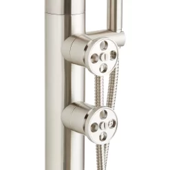 Kirwin Freestanding Outdoor Shower Panel With Hand Shower -Home-Bathroom 478730 kirwin outdoor shower SS controls Detail180