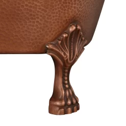 49" Abbey Hammered Copper Slipper Clawfoot Soaking Tub -Home-Bathroom 479927 Abbey tub AC lion paw feet AC RR 49 foot Detail160 scaled