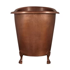 49" Abbey Hammered Copper Slipper Clawfoot Soaking Tub -Home-Bathroom 479927 Abbey tub AC lion paw feet AC RR 49 side MV90 scaled