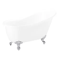 51" Ultra Acrylic Slipper Clawfoot Tub - Roll-Top - Imperial Feet -Home-Bathroom 479936 Ultra tub WH imperial feet CP RR 51 Beauty10 scaled