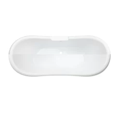 69" Rosalind Acrylic Tub - Rolled Rim - Tap Deck 13 69" Rosalind Acrylic Tub - Rolled Rim - Tap Deck -Home-Bathroom 480140 Rosalind tub WH lion paw ft BN TD 69 top MV100 scaled