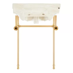 24" Cierra Console Sink With Brass Stand -Home-Bathroom 480504 cierra console sink BG 24 back MV70 scaled