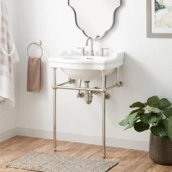 24" Cierra Console Sink With Brass Stand -Home-Bathroom 480505 cierra console sink BN 24 Beauty10 scaled