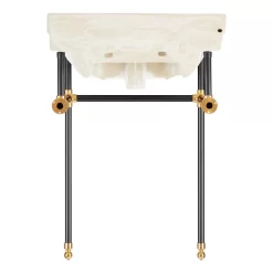 24" Cierra Console Sink With Two Tone Brass Stand - Black & Gold 8 24" Cierra Console Sink With Two Tone Brass Stand - Black & Gold -Home-Bathroom 480510 cierra console sink BL G 24 back MV70 scaled
