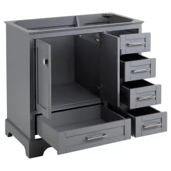 36" Quen Vanity With Undermount Sink - Gray -Home-Bathroom 480543 quen vanity gray 36 open MV70 1 scaled