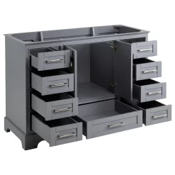 48" Quen Vanity With Undermount Sink - Gray -Home-Bathroom 480545 quen vanity gray 48 open MV70 1 scaled