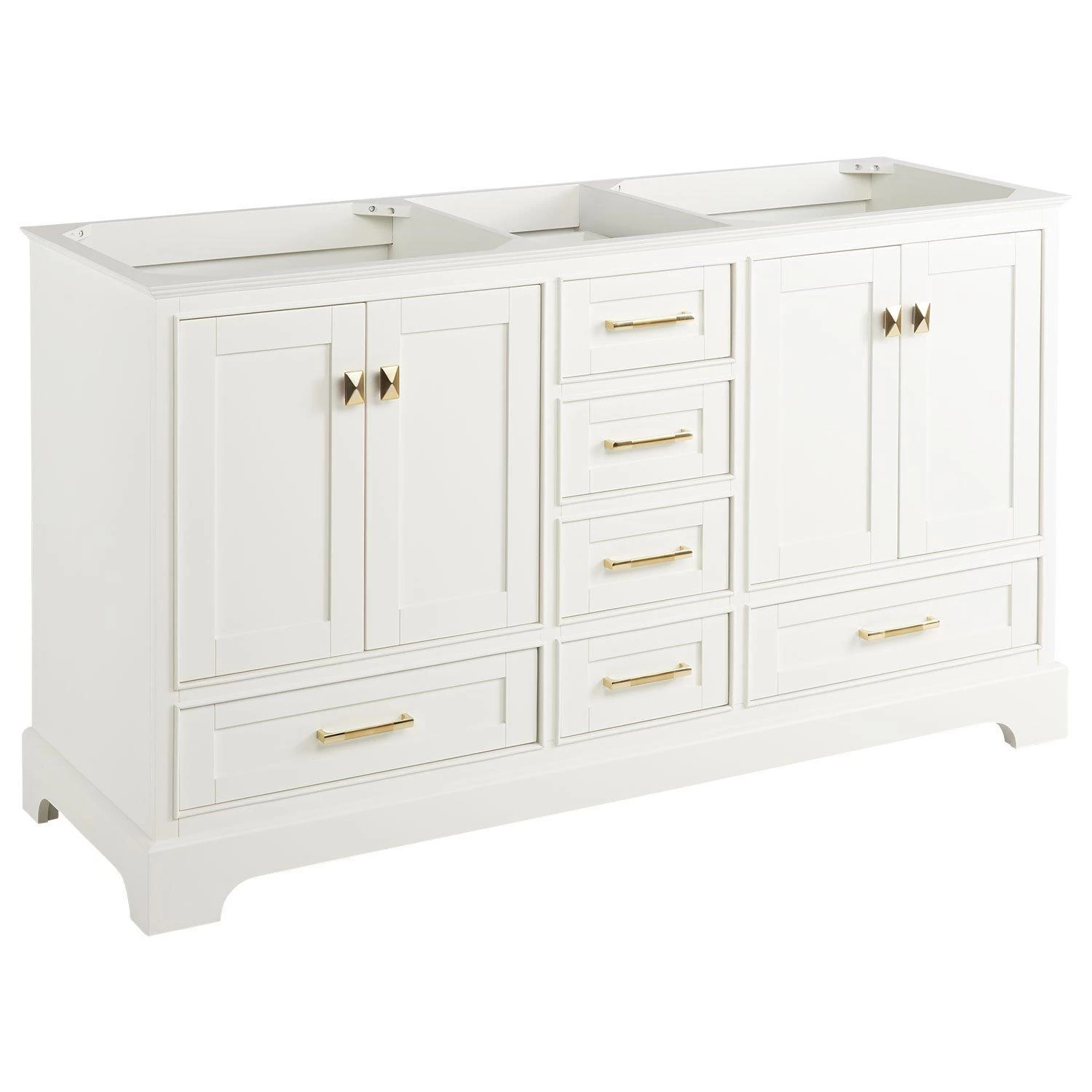 60" Quen Double Vanity With Undermount Sinks - Soft White 2 60" Quen Double Vanity With Undermount Sinks - Soft White - Image 2