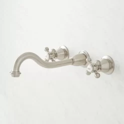 Ballantine Wall-Mount Bathroom Faucet - Cross Handles -Home-Bathroom 480852 ballantine wall mount bathroom faucet BN side MV60 scaled