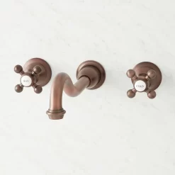 Ballantine Wall-Mount Bathroom Faucet - Cross Handles -Home-Bathroom 480854 ballantine wall mount bathroom faucet ORB front Beauty10 scaled