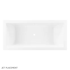71" Eaton Acrylic Freestanding Air Tub -Home-Bathroom 480900 AIR eaton acrylic tub 71 top jet placement MV90