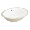 18" Oval Porcelain Undermount Bathroom Sink - White