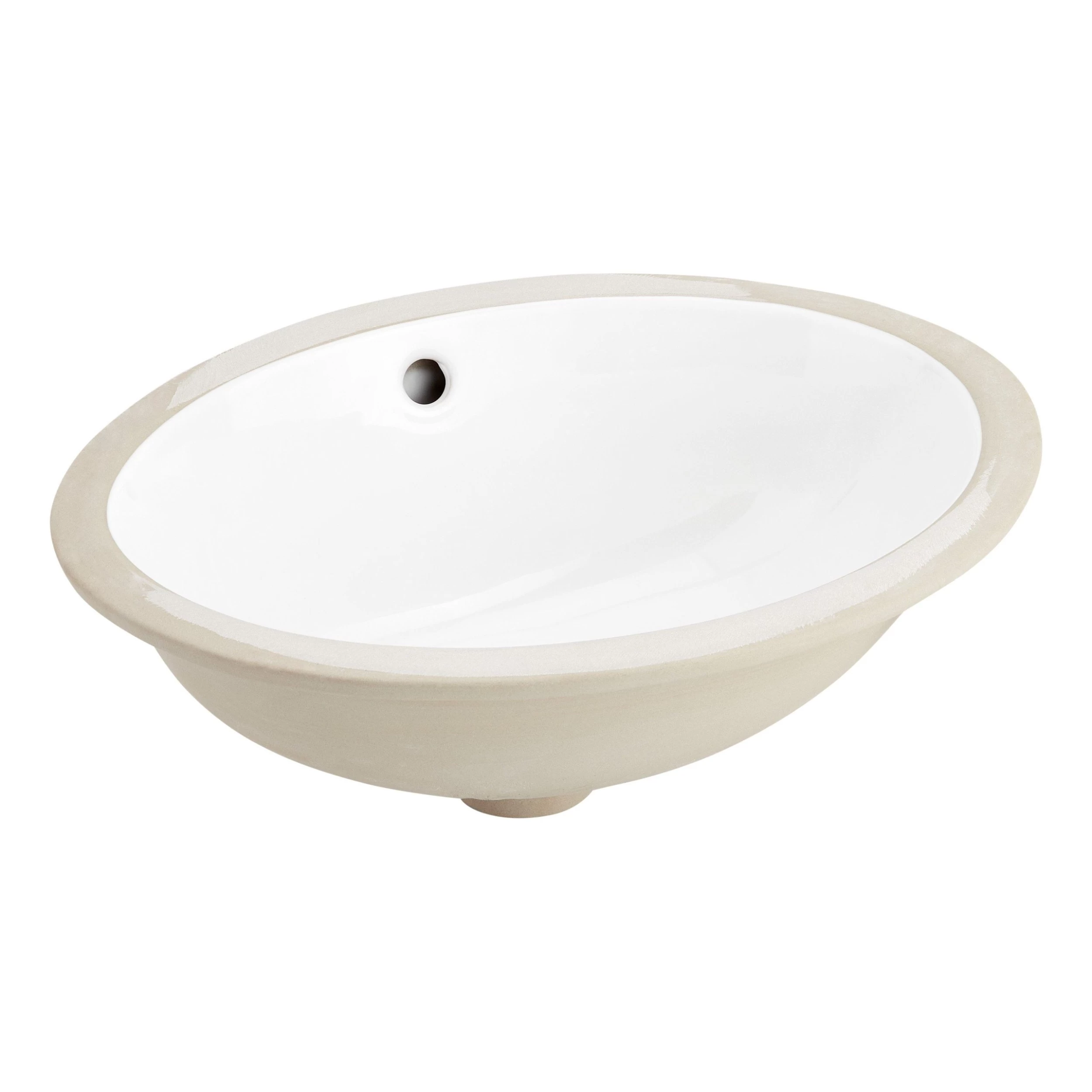 18" Oval Porcelain Undermount Bathroom Sink - White 1 18" Oval Porcelain Undermount Bathroom Sink - White