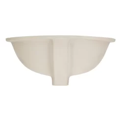 18" Oval Porcelain Undermount Bathroom Sink - White 8 18" Oval Porcelain Undermount Bathroom Sink - White -Home-Bathroom 480953 UM oval bathroom sink WH back MV90 scaled