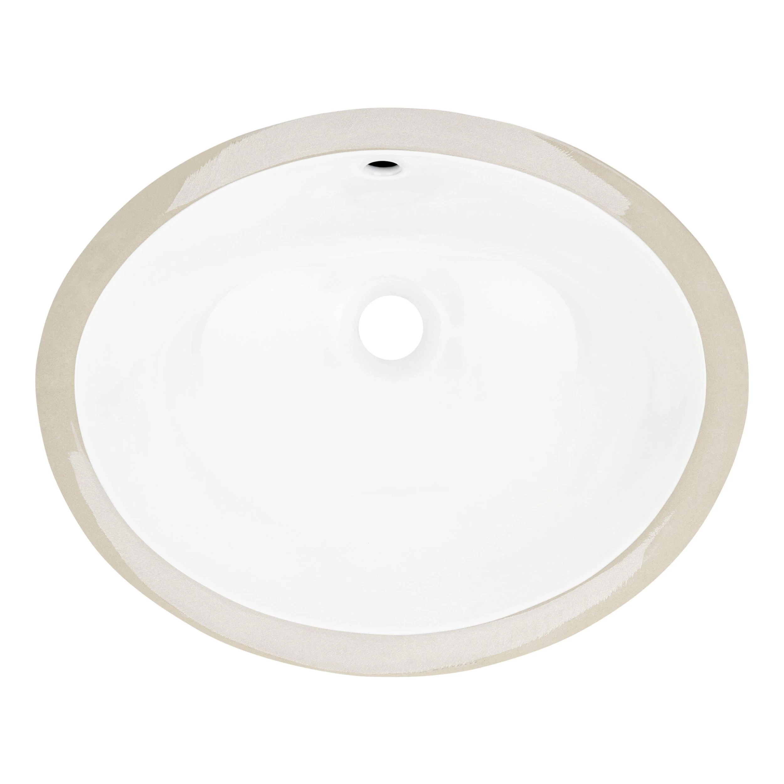 18" Oval Porcelain Undermount Bathroom Sink - White 5 18" Oval Porcelain Undermount Bathroom Sink - White - Image 5