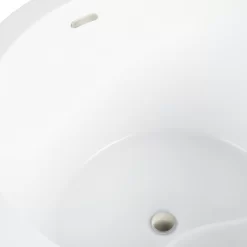 41" Siglo Round Japanese Soaking Tub -Home-Bathroom 481089 siglo acrylic tub soaking BN 41 drain Detail180 scaled