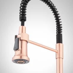 19" Presidio Kitchen Faucet With Pull-Down Spring Spout -Home-Bathroom 481194 Presidio Single Kitchen Faucet Copper Sprayer Detail160