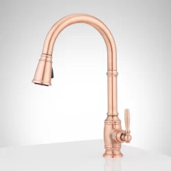 Finnian Pull-Down Kitchen Faucet -Home-Bathroom 481709 finnian single kitchen faucet antique copper side MV70