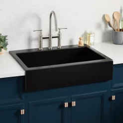 34" Galion Fireclay Retrofit Farmhouse Sink - Matte Black