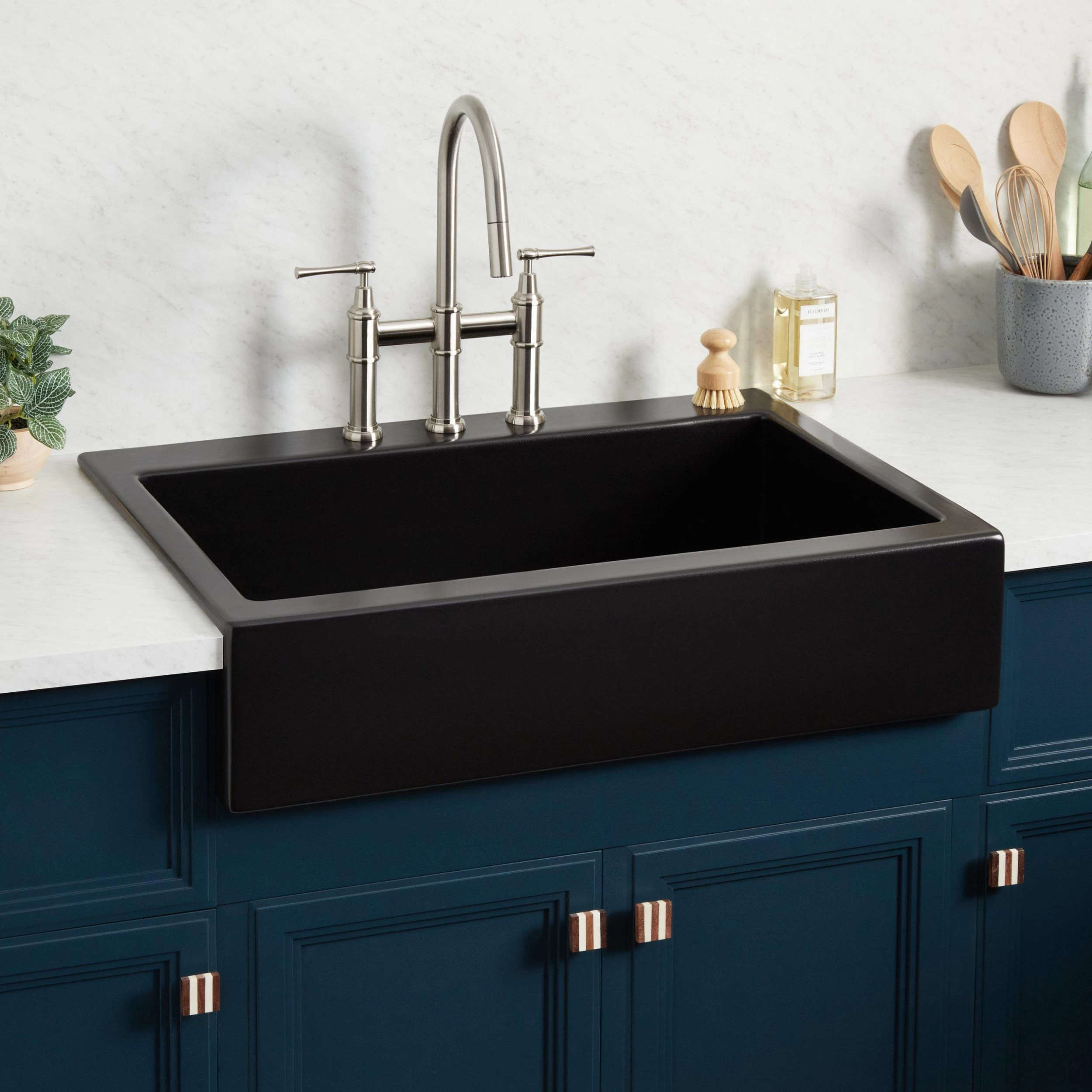 34" Galion Fireclay Retrofit Farmhouse Sink - Matte Black 1 34" Galion Fireclay Retrofit Farmhouse Sink - Matte Black