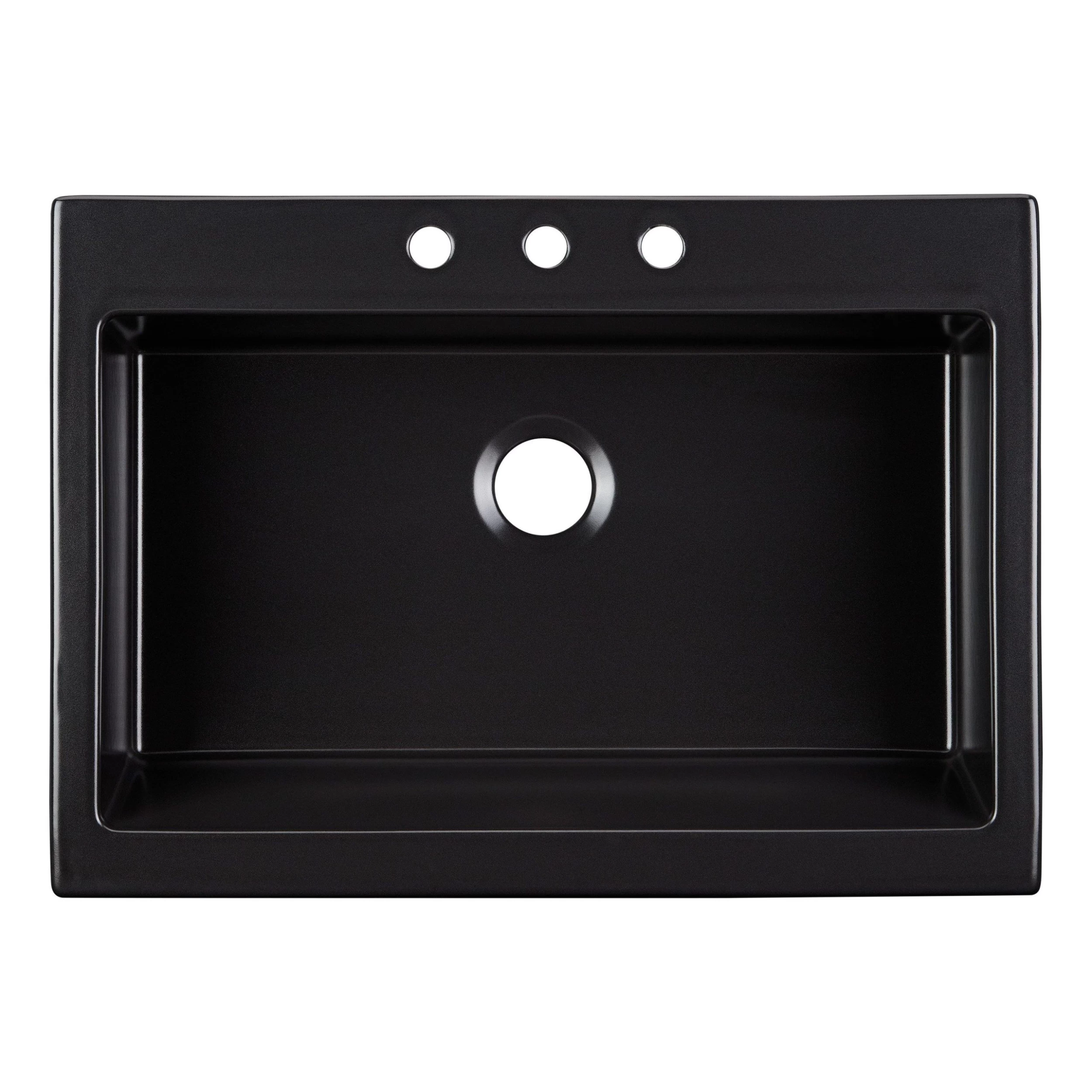 34" Galion Fireclay Retrofit Farmhouse Sink - Matte Black 5 34" Galion Fireclay Retrofit Farmhouse Sink - Matte Black - Image 5