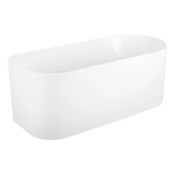 66" Dellway Freestanding Acrylic Tub With Deck -Home-Bathroom 482435 dellway bathtub white 66 left angle MV60 scaled